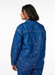 Denim shirt met geborduurde aardbeien, Blauw, Model image number 2