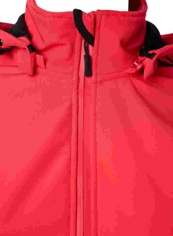 Softshell jas met afneembare capuchon, Poppy Red, Packshot image number 2