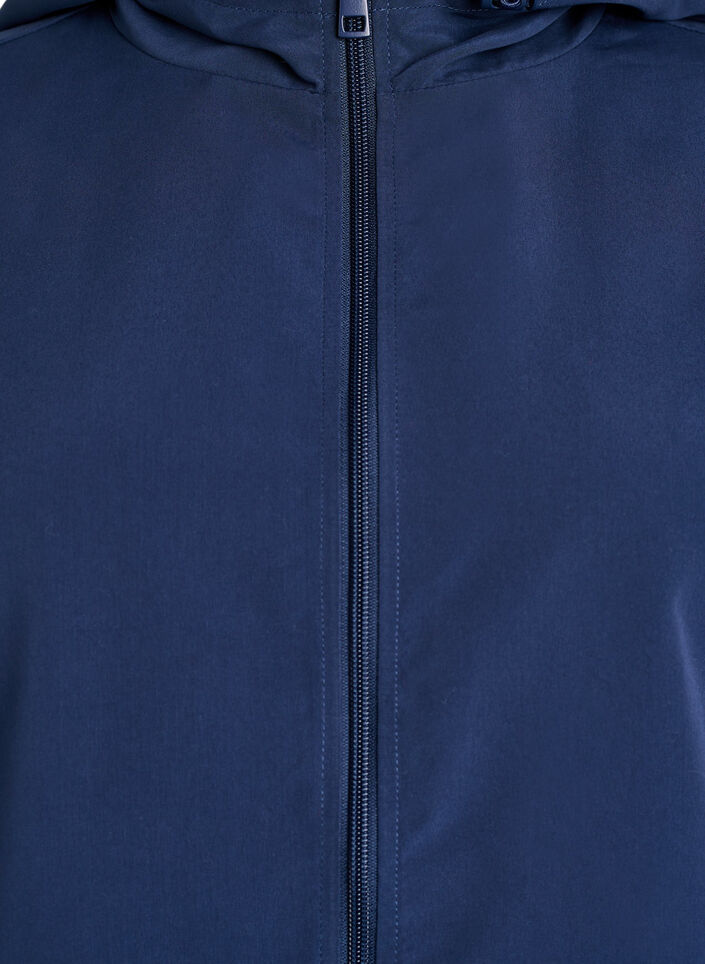 Lichtgewicht jas met een capuchon en ritssluiting, Blauw, Packshot image number 2