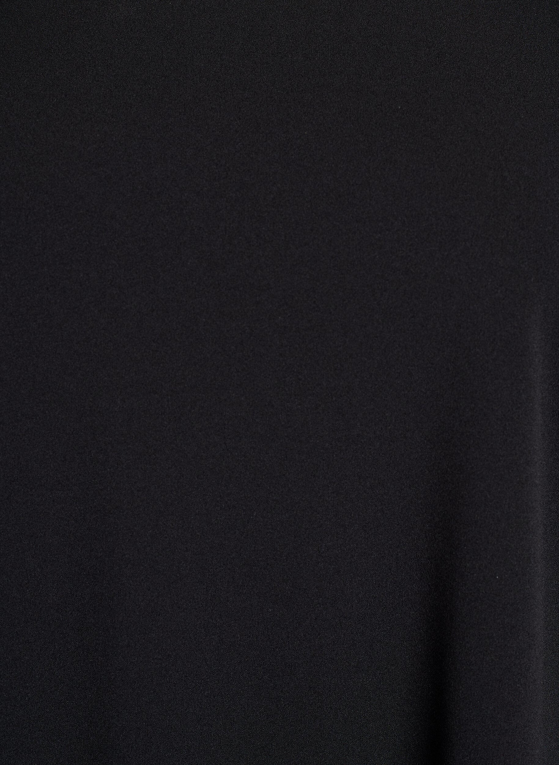 Zizzi FLASH - Korte A-lijn jurk met 3/4 mouwen, Zwart, Packshot image number 2