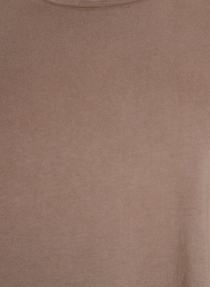 Korte A-lijn jurk met een gewassen look, Bruin, Packshot image number 2