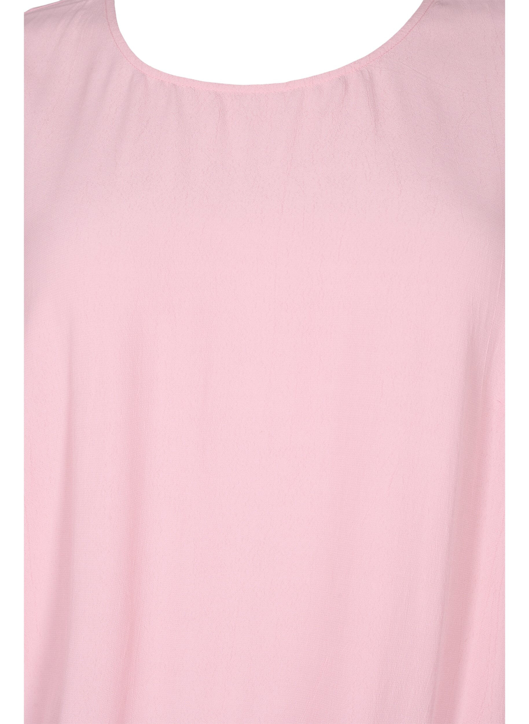 Zizzi Effen viscose blouse met balloneffect, Zephyr, Packshot image number 2