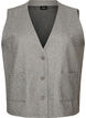 V-hals gilet met knopen, Grijs, Packshot image number 0