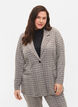 Geruite blazer met knoopsluiting, Brown Check, Model image number 0