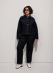 Klassiek denimjack met contrasterend stiksel, Blauw, Model image number 1