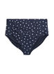 Hoge taille bikinibroekjes met patroon, Zwart, Packshot image number 0