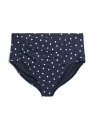 Hoge taille bikinibroekjes met patroon, Zwart