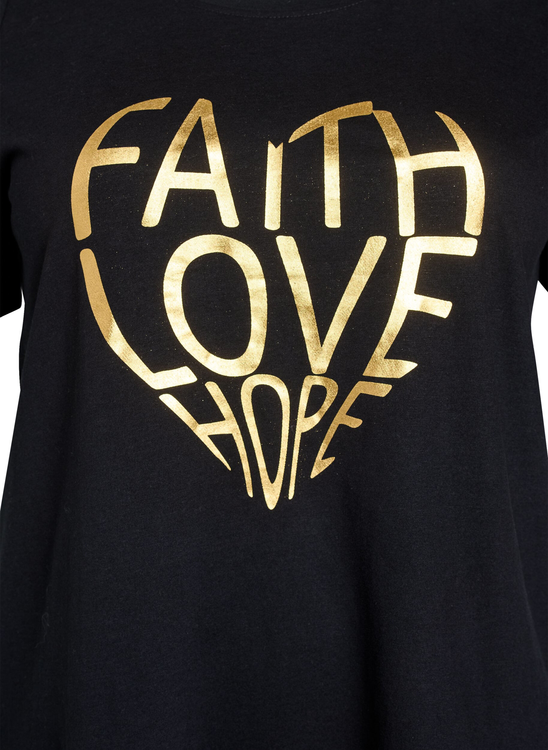 Zizzi FLASH - T-shirt met motief, Zwart, Packshot image number 2