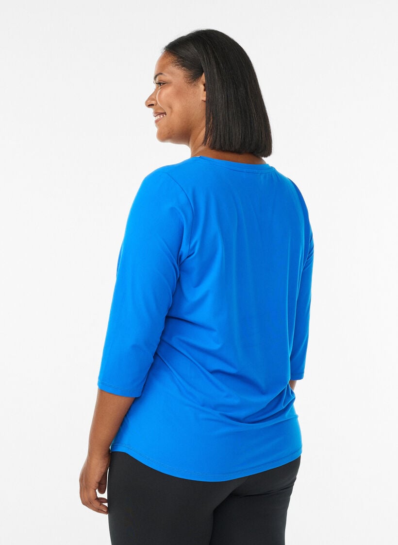 Training blouse met 3/4 mouwen, Blauw, Model image number 2