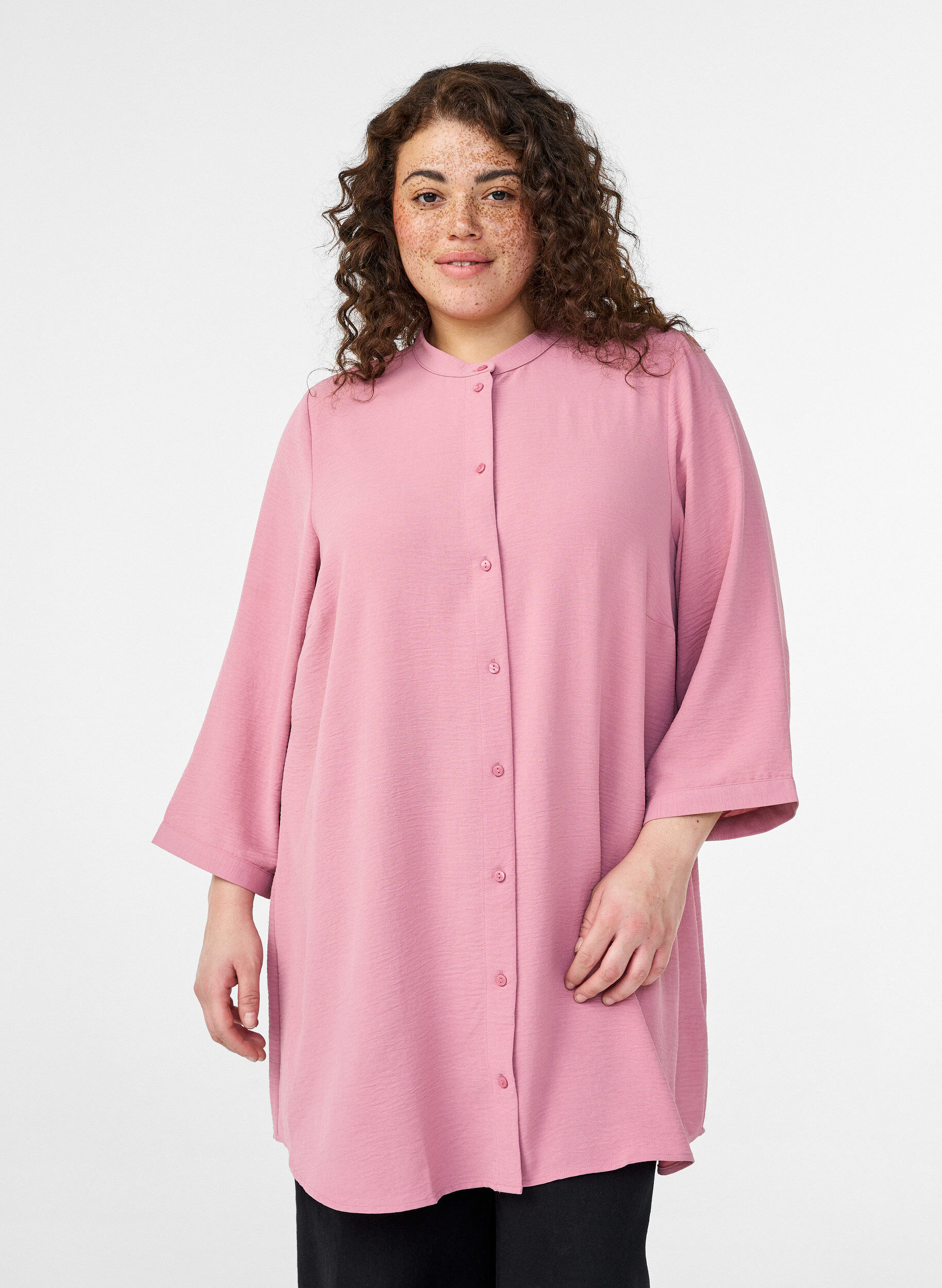 Tuniek met 3/4 mouwen, Roze, Model