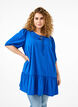 Tuniek van viscose met strikjes, Princess Blue, Model image number 0