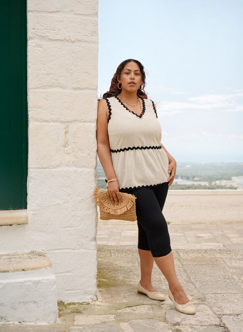 Amy capri jeans met hoge taille en super strakke pasvorm, Zwart, Image image number 0