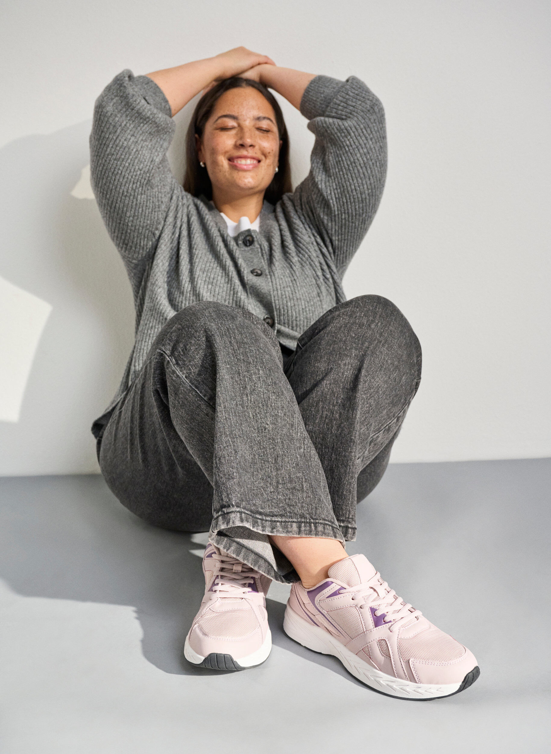 Zizzi Wide fit - Sportieve sneakers, Roze, Image image number 0