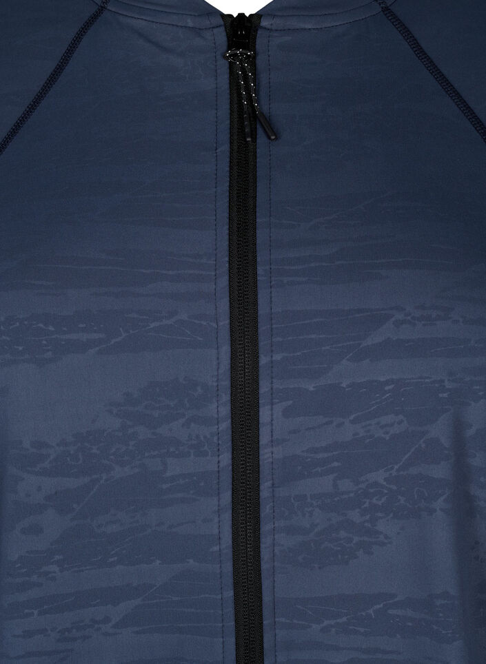 Trainingsblouse met rits, Mood Indigo, Packshot image number 2