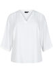 Blouse met 3/4 mouwen, Vanille, Packshot image number 0