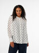 Viscose blouse met een ruchekraag, Wit, Model image number 0