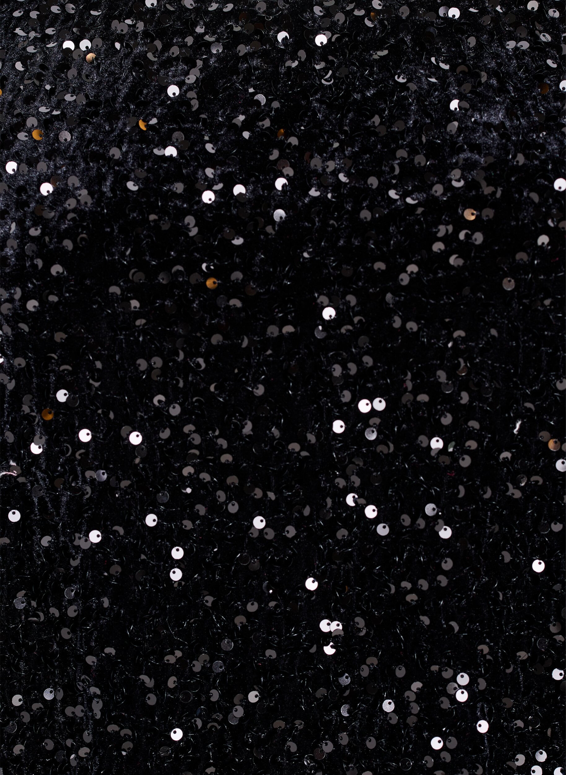 Zizzi Blouse met lange mouwen en pailletten, Zwart, Packshot image number 2