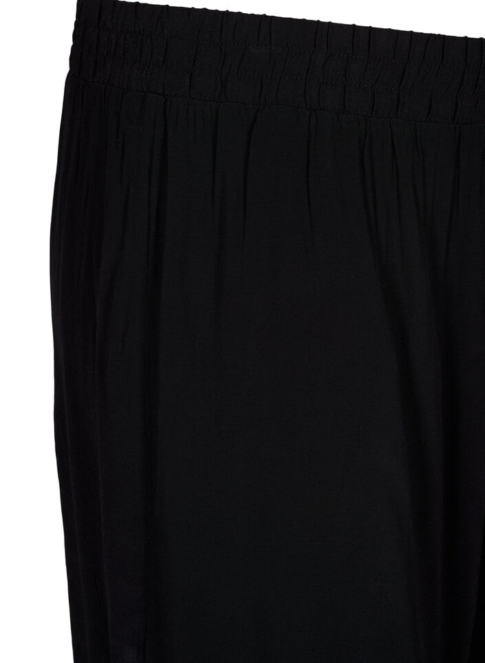 Losse shorts van viscose, Black, Packshot image number 2