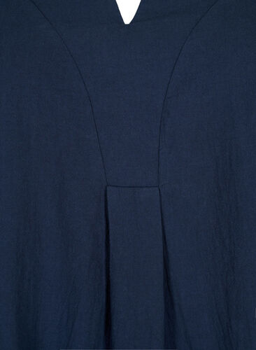 FLASH - Katoenen blouse met halflange mouwen, Navy Blazer, Packshot image number 2