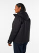 Gewatteerde parka met afneembare capuchon, Zwart, Model image number 2