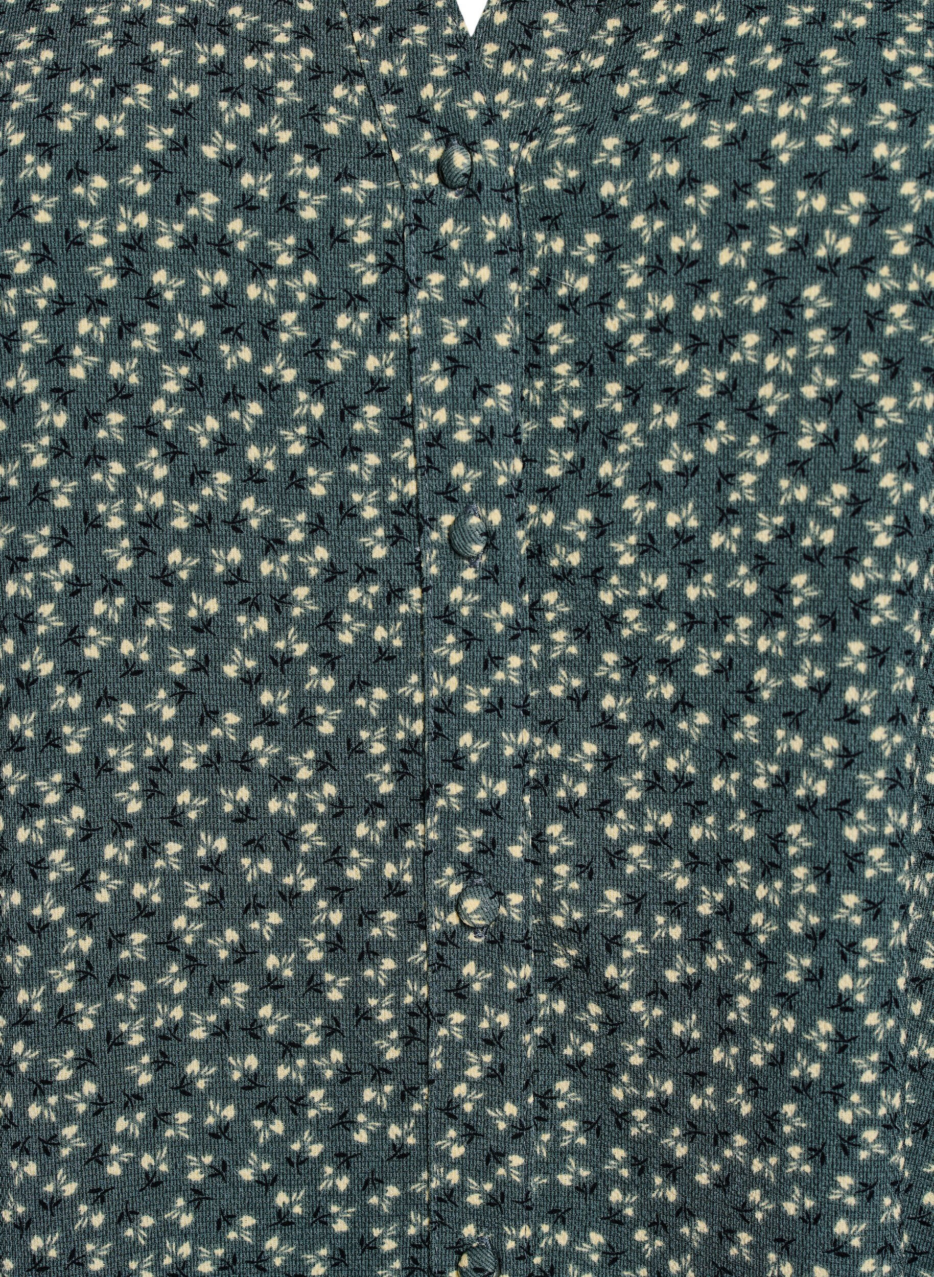 Zizzi A-lijn midi-jurk met korte mouwen, Groen, Packshot image number 2