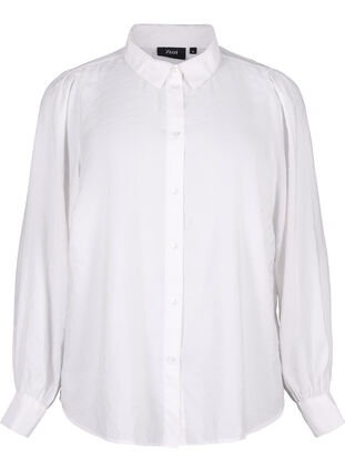 Shirt met lange mouwen van Tencel ™ Modal, Bright White, Packshot image number 0