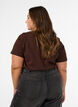 T-shirt van biologisch katoen met print, Bruin, Model image number 2