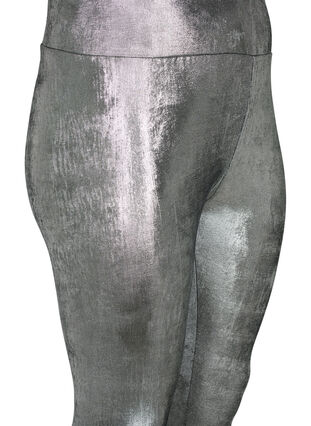 Zilveren leggings met hoge taille, Dark Silver, Packshot image number 2