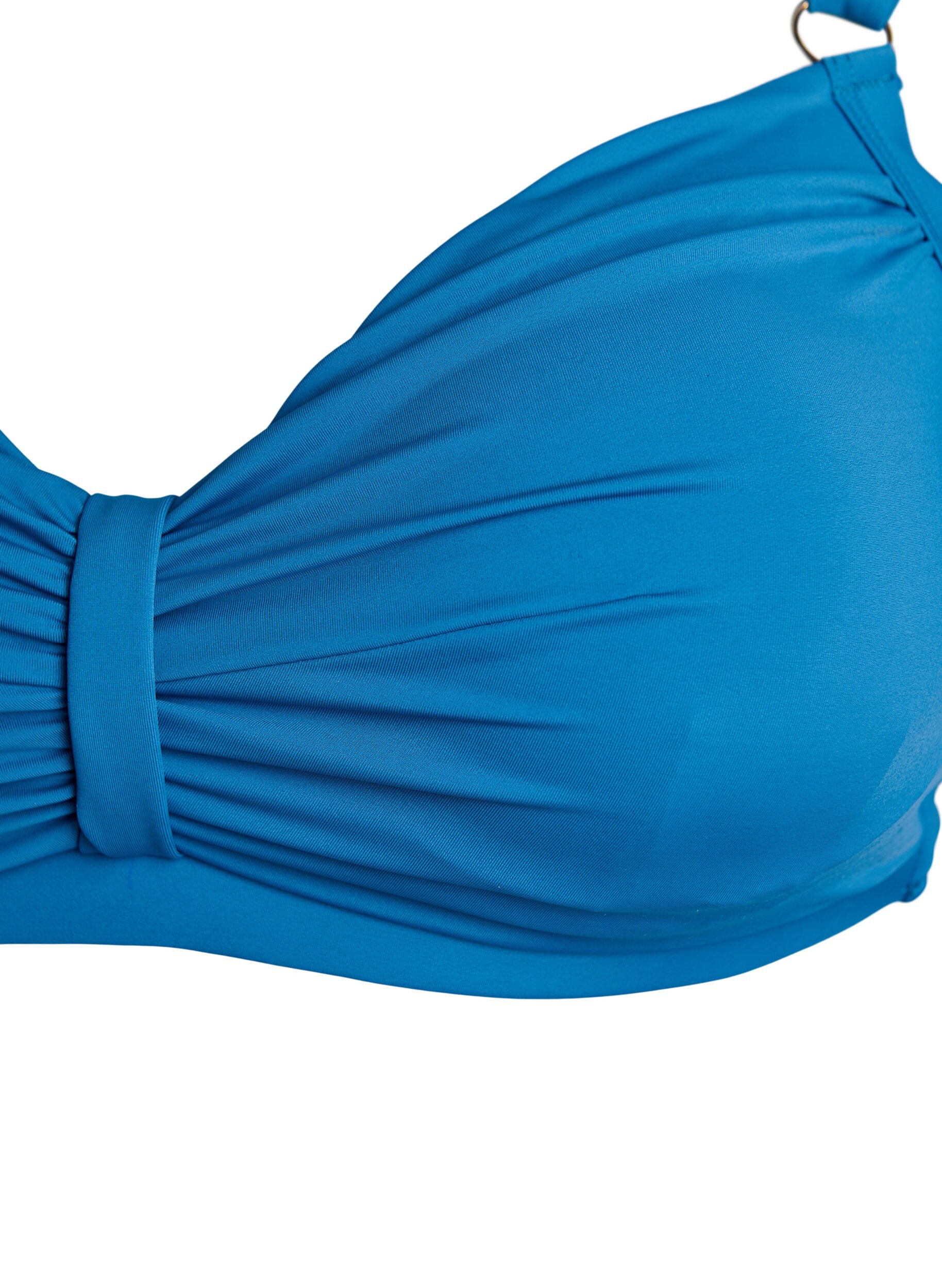 Zizzi Bikini-bh met beugel en drapering, Blauw, Packshot image number 2