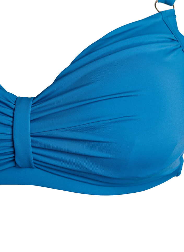 Bikini-bh met beugel en drapering, Blauw, Packshot image number 2