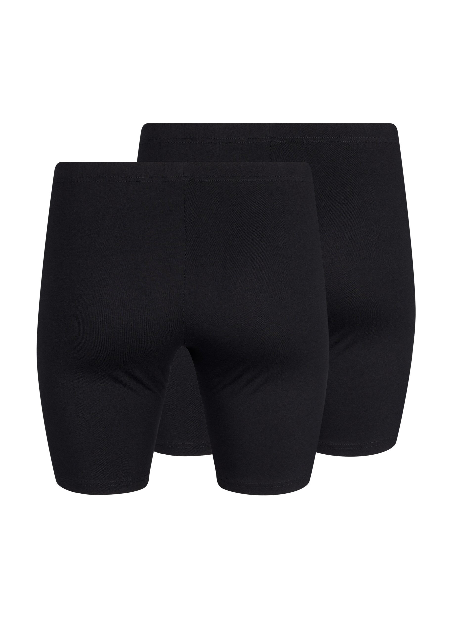 Zizzi FLASH - verpakking met 2 Legging shorts, Zwart, Packshot image number 1