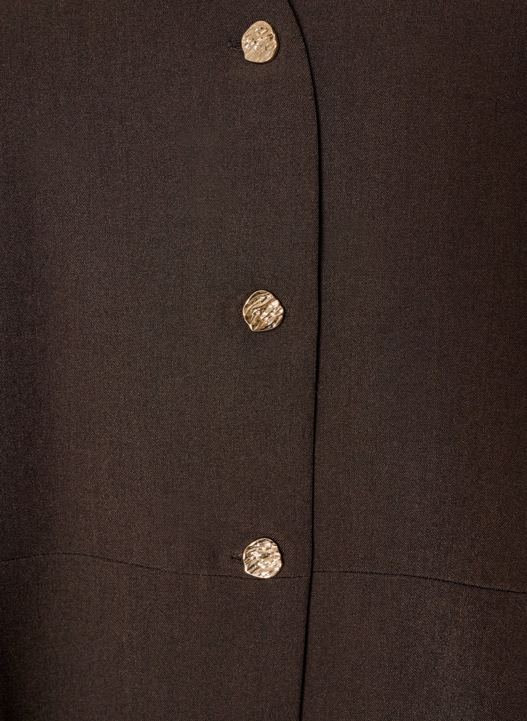 ZizziGilet met krijtstreep en peplum, Bruin, Packshot image number 2