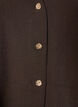 Gilet met krijtstreep en peplum, Bruin, Packshot image number 2