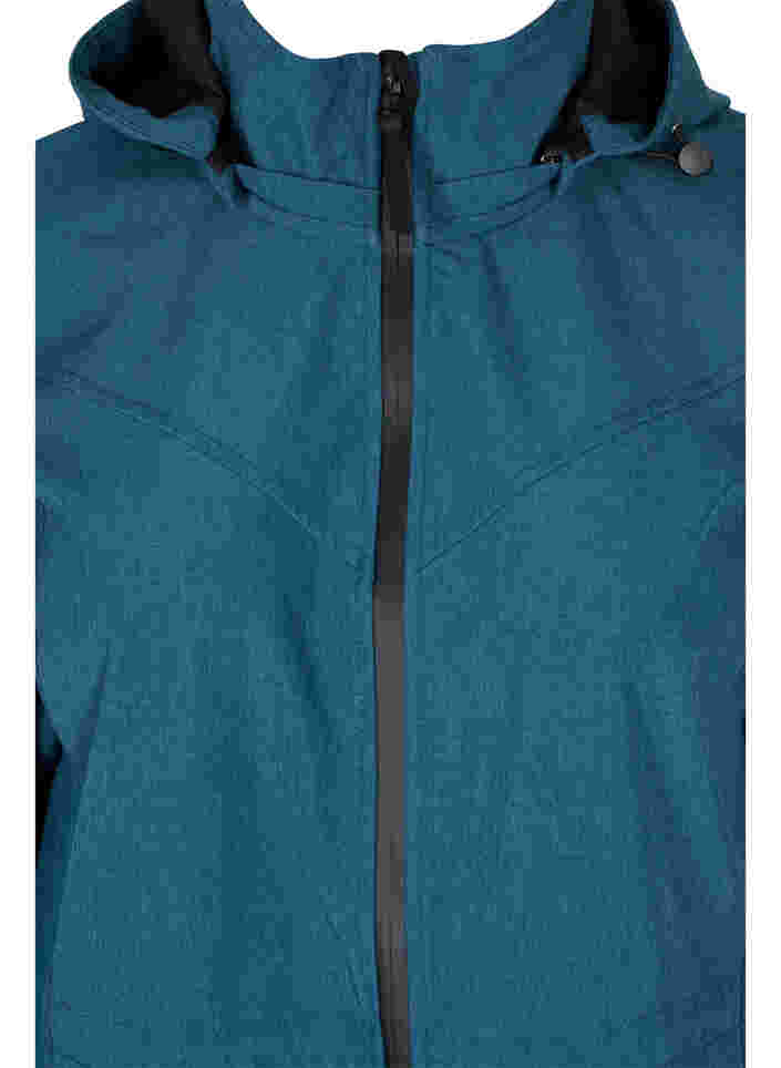 Softshell jas met afneembare capuchon, Stargazer Mel., Packshot image number 2