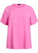 Blouse met korte mouwen en ronde hals, Roze, Packshot image number 0