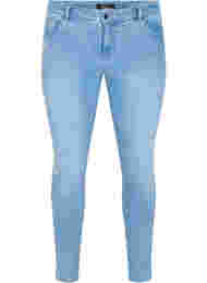 Extra slim Sanna-jeans met borduursel, Light blue