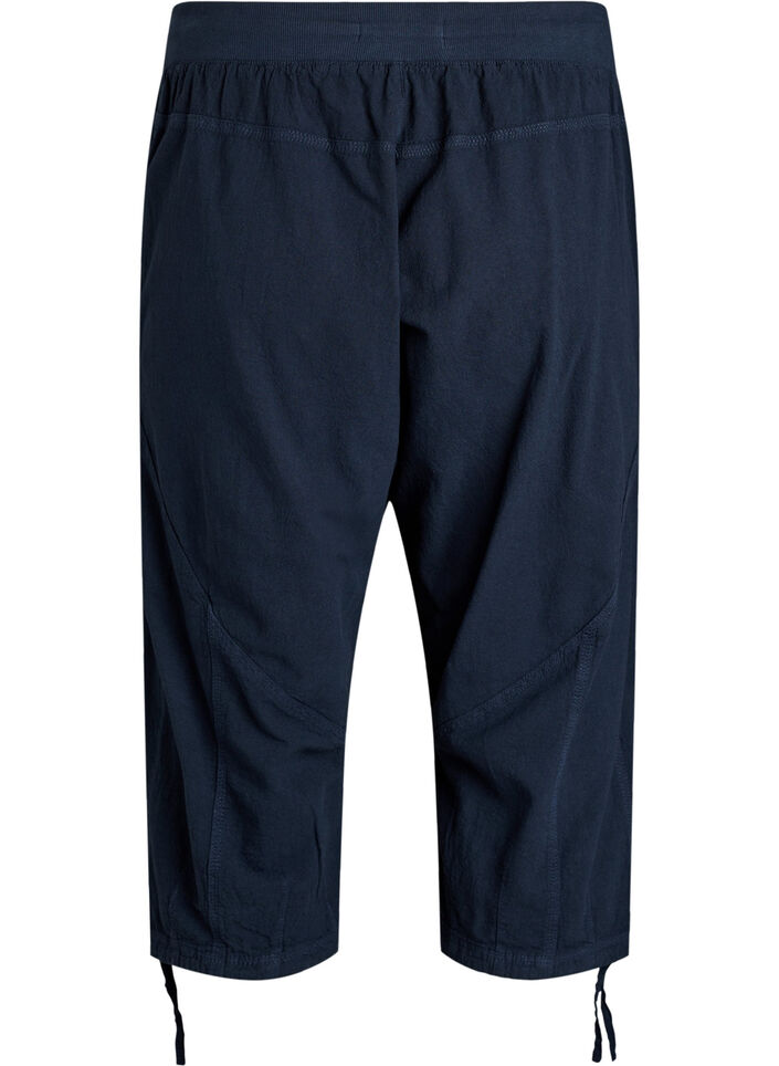Katoenen Capri-broek, Blauw, Packshot image number 1