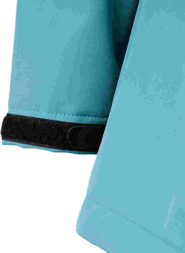 Softshell jas met afneembare capuchon, Brittany Blue, Packshot image number 3