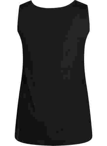 Top met a-vorm en ronde hals, Black, Packshot image number 1