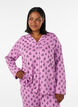 Katoenen pyjamashirt met borstzak, Roze, Model image number 0