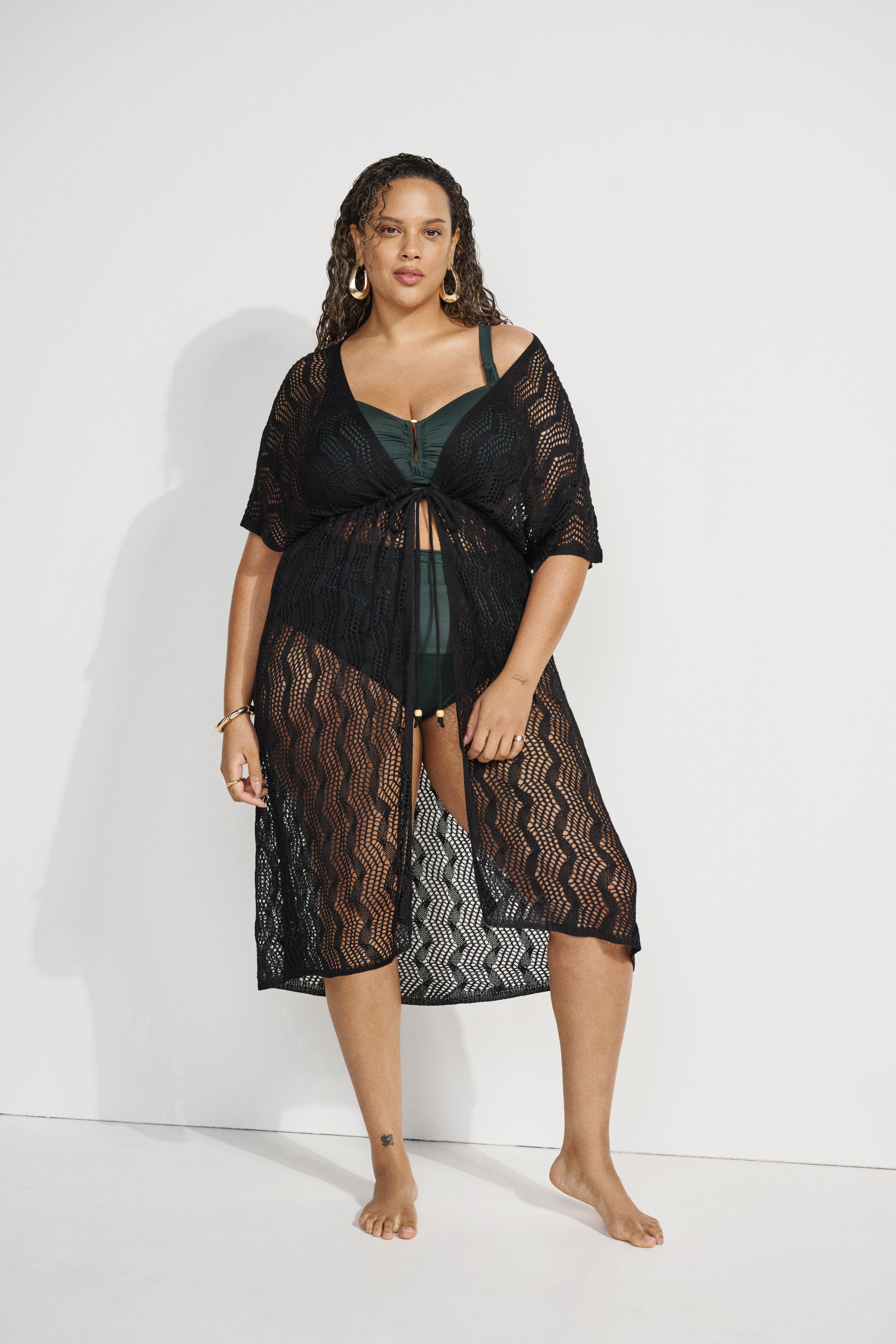 Zizzi Bikinilook met kimono, , Model