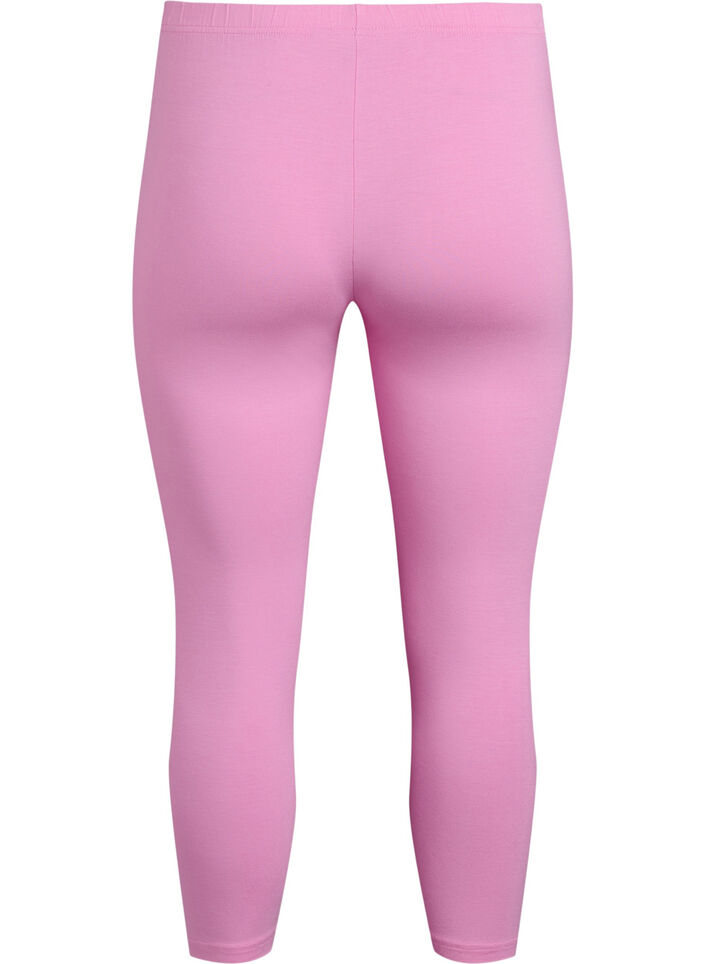 Basic 3/4-legging in viscose, Roze, Packshot image number 1