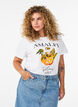 Organisch katoenen T-shirt met citrusprint, Wit, Model image number 0