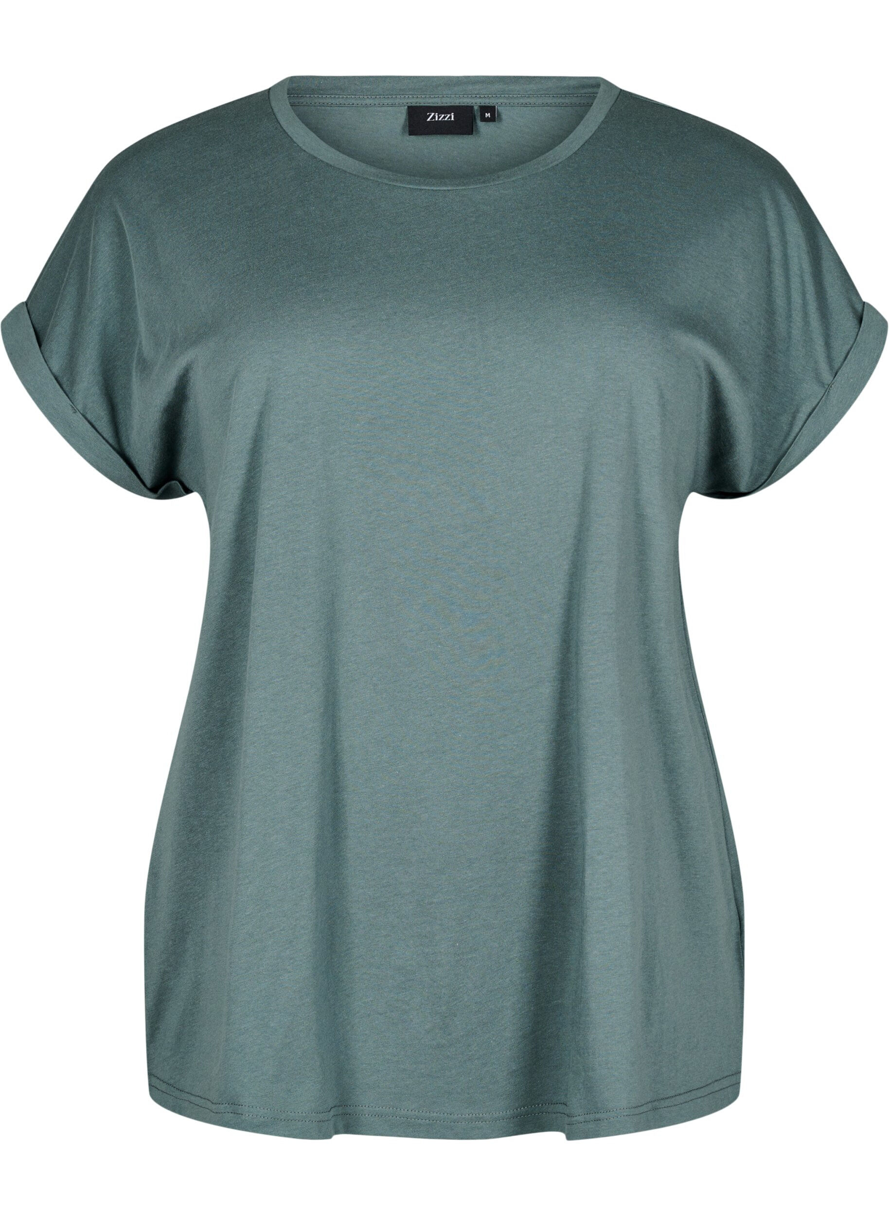 T-shirt met korte mouwen van katoenmix