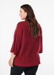 Geribde trui met 3/4 mouwen, Rood, Model image number 2
