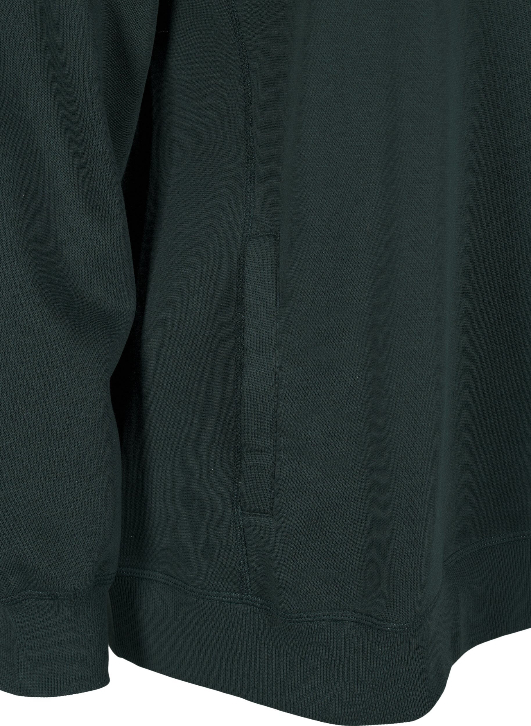 Zizzi FLASH - Sweatshirt met hoge kraag, Scarab, Packshot image number 3