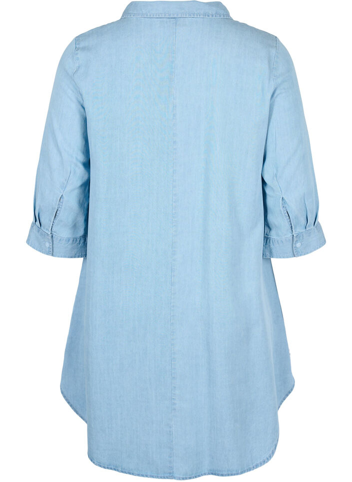 Tuniek met 3/4 mouwen, Light blue denim, Packshot image number 1