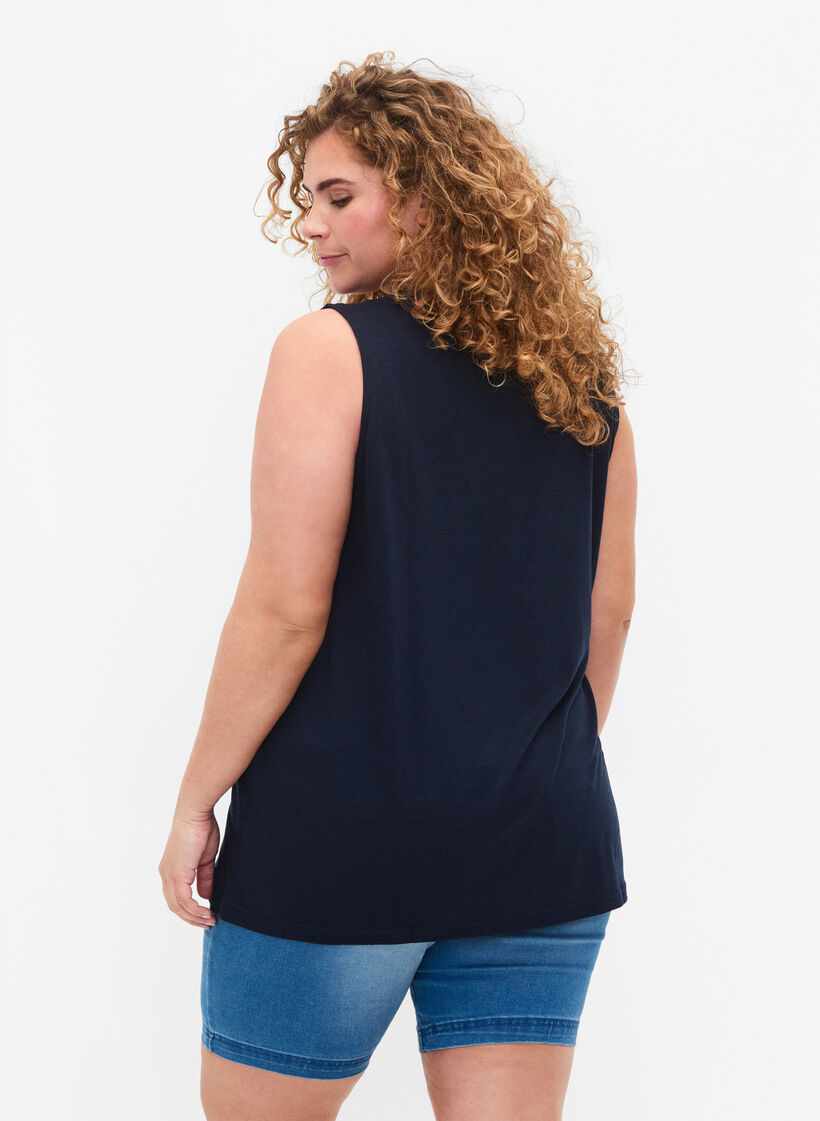 Mouwloos top met kant, Total Eclipse, Model image number 1