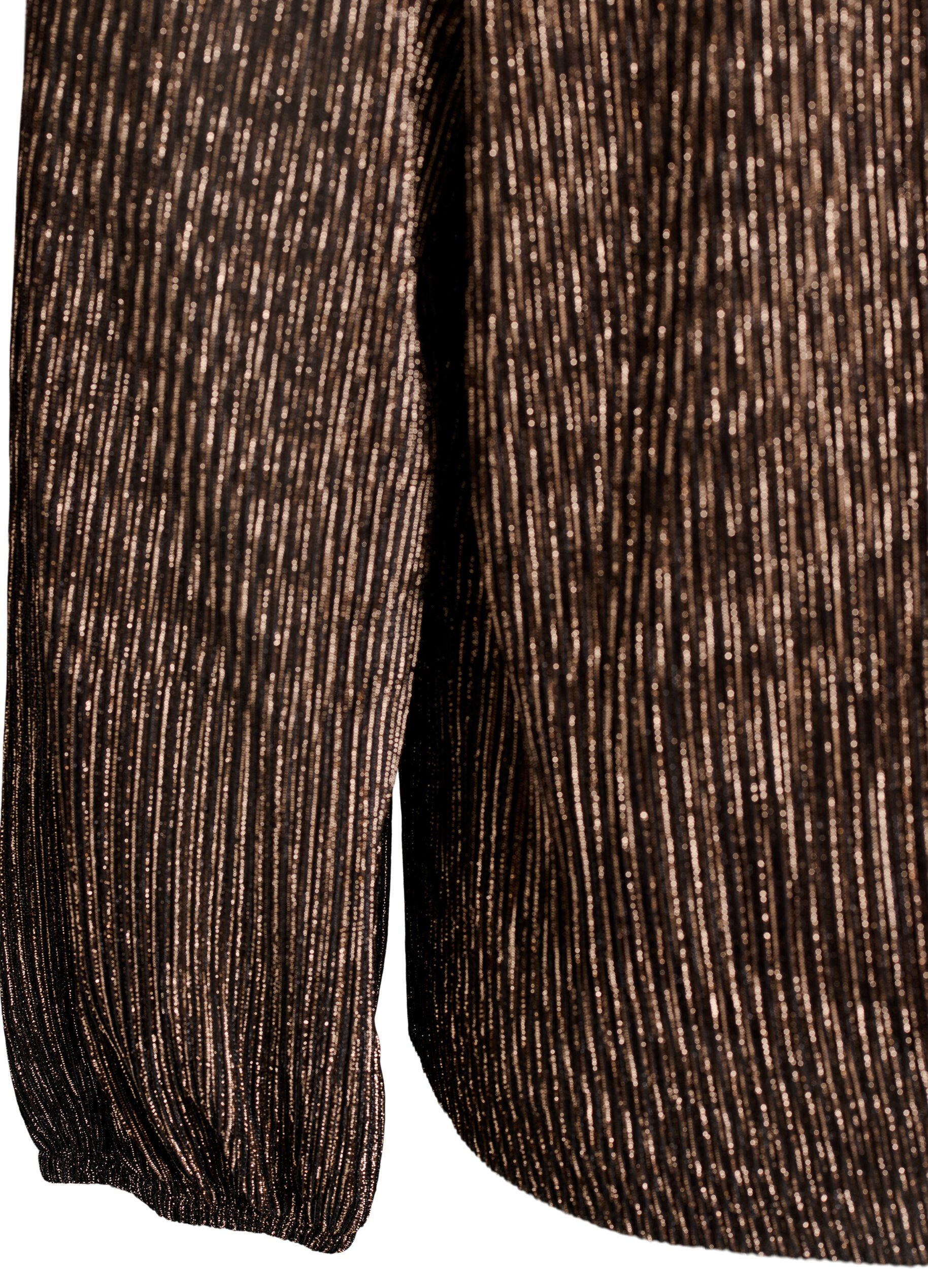 Zizzi Partyblouse met glitterstrepen en lange mouwen, Zwart, Packshot image number 3