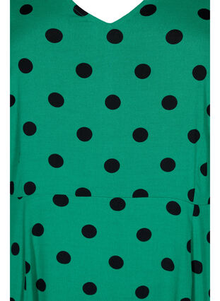 Polka stippen viscose midi jurk, Jolly Green Dot AOP, Packshot image number 2